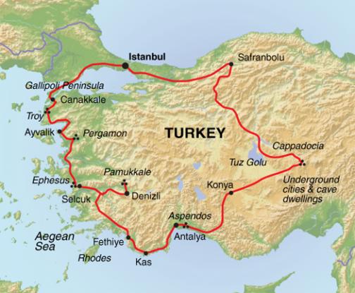 how to travel to turkey from canada