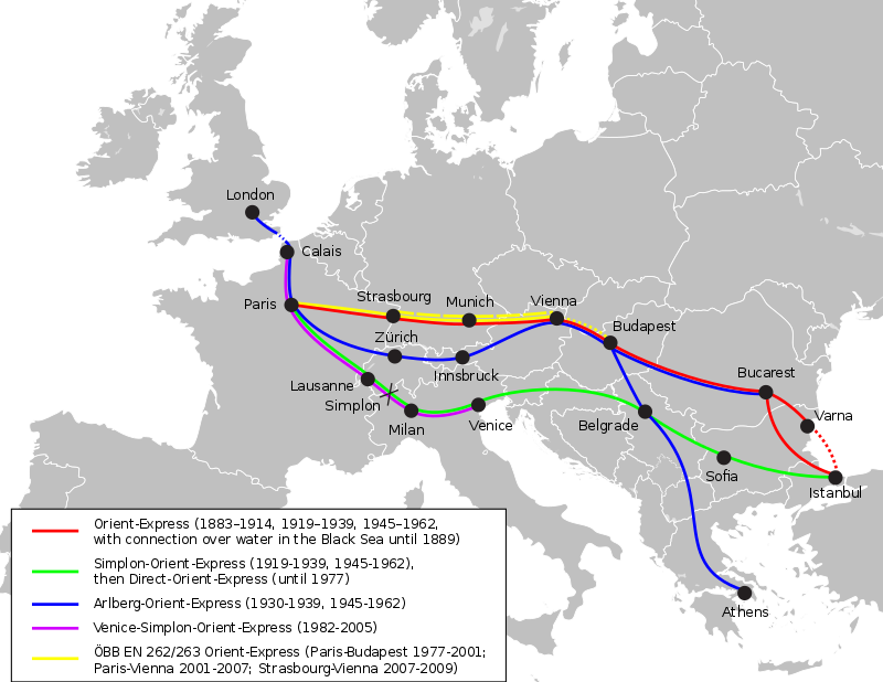 The Orient Express Route Map